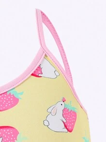 兔子圖案青少女內衣套裝