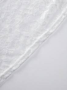 SHEIN Unity Women's Lace Halter Top - White - View 5