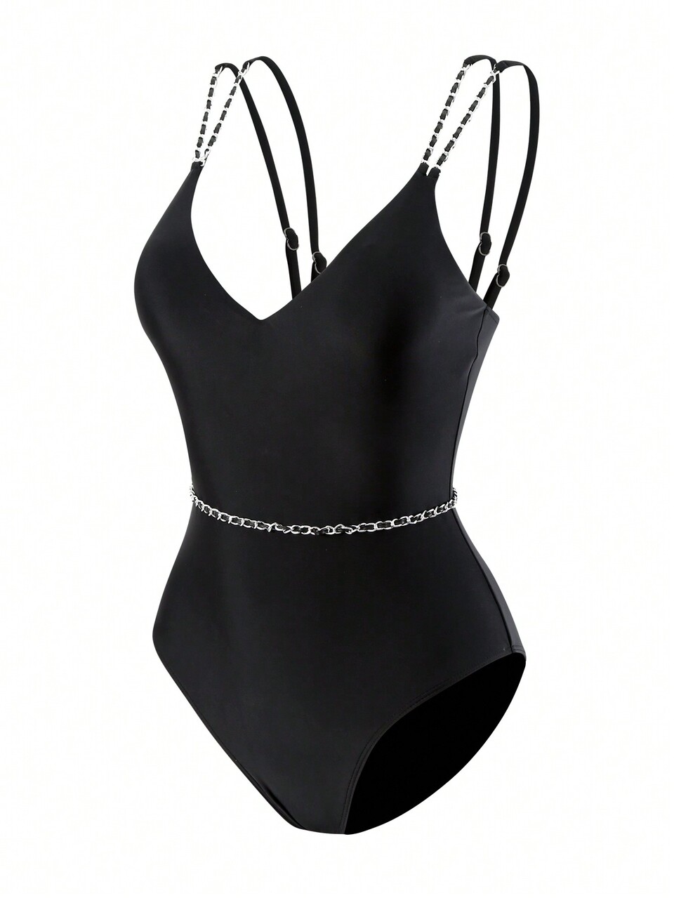Summer Women'S Solid Color Spaghetti Strap One Piece Swimsuit