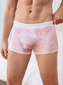 Men'S Cartoon Bear Print Boxers (3-Piece Set) - Multicolor - View 9