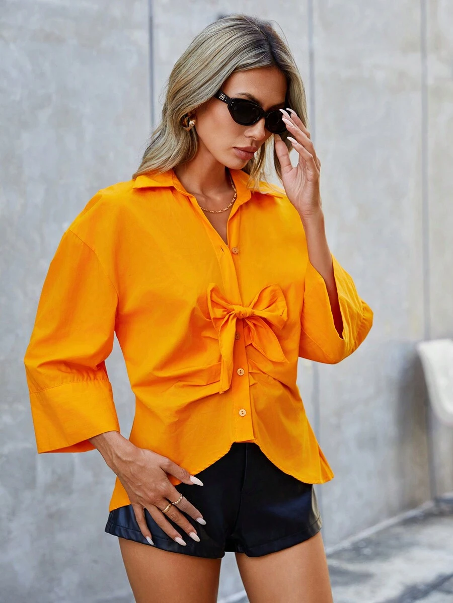 RueChic Kokarda Opuszczane ramiona Koszula