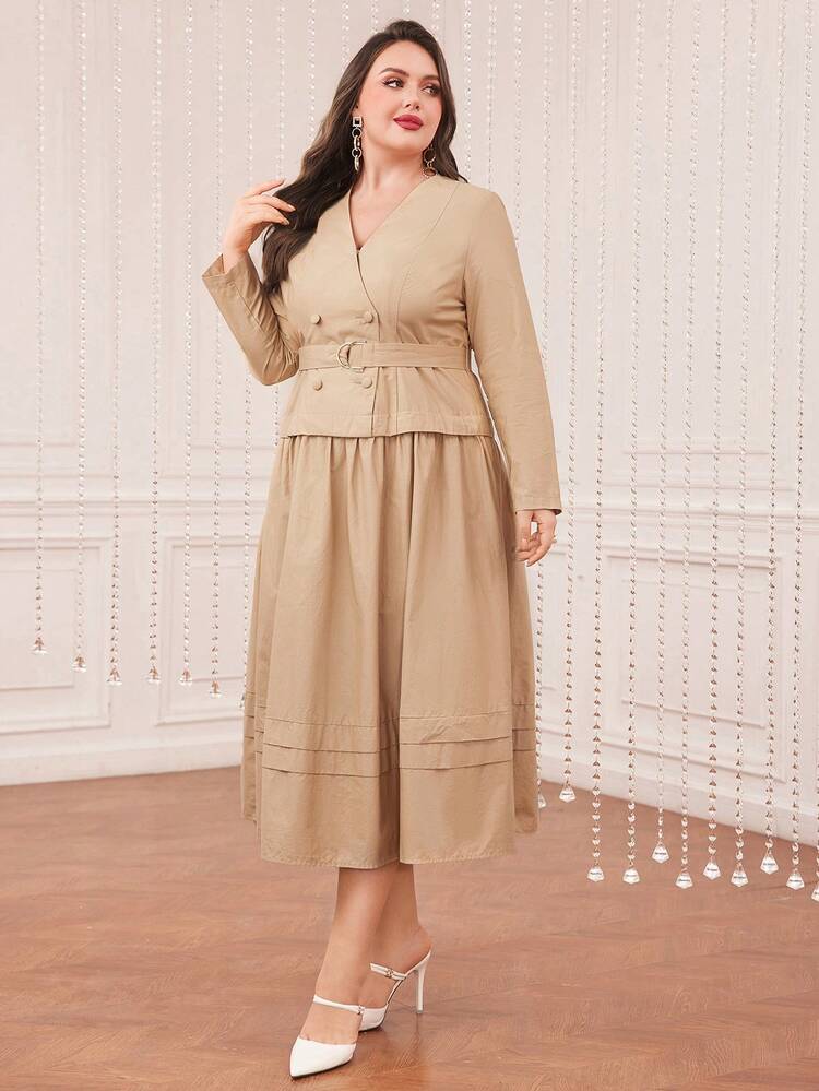 Plus Size Casual Solid Color Dress Long Evening Dresses