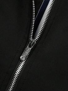Nam Dây kéo mặt trước Áo khoác - màu đen - Xem 4