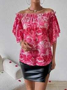 Chiquease 女士花卉印花露肩衫 - 彩色 - 查看 5