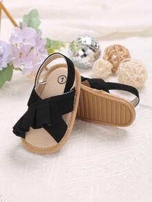 嬰兒和幼兒十字形黑色涼鞋和拖鞋 - 黑色 - 查看 2