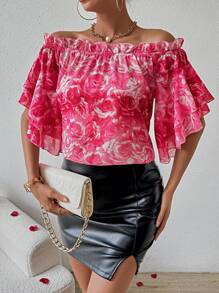 Chiquease 女士花卉印花露肩衫 - 彩色 - 查看 7