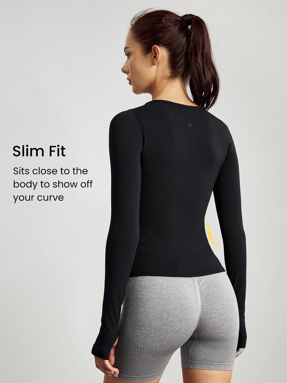 Pin-teresting Slimfit Long Sleeve Top Waist Length