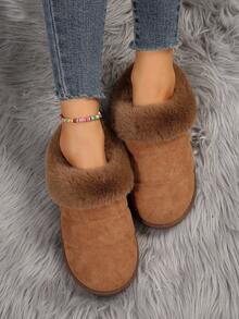 Women's Winter Outdoor Skiing & Camping Warm & Versatile Snow Boots Indoor Slippers - Camel - View 4