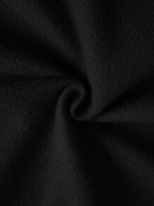 Men'S Plus Size Astronaut And Letter Print Thermal Lined Sweatshirt - Black - View 5