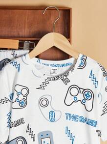 SHEIN 青少年男孩休閒舒適家居服2件組