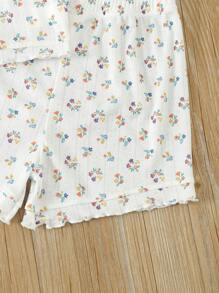 Conjunto De Roupa Íntima Floral Para Meninas Pré-adolescentes