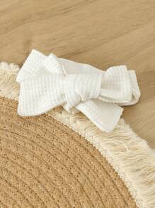 SHEIN 女嬰對比色側邊嵌條袖睡衣連髮帶