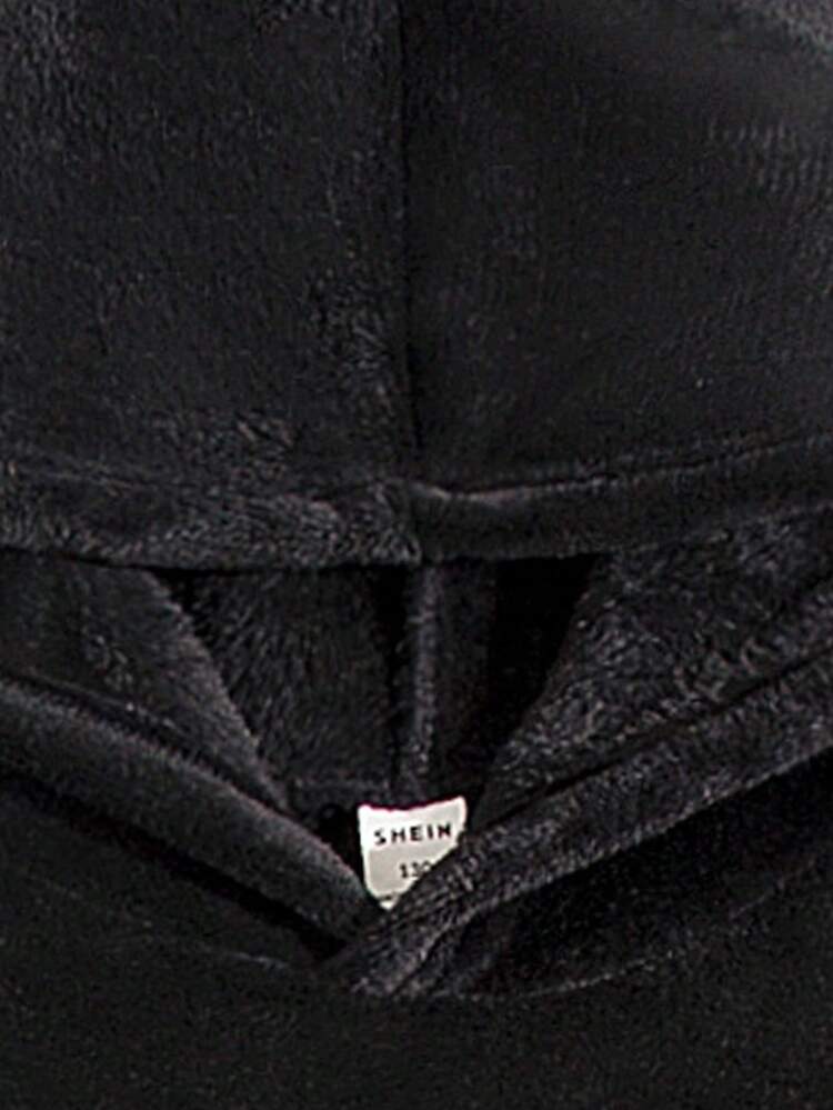 Young Girl Solid Teddy Hoodie & Pants