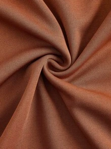 Vintamour Vintage Elegant Women's Plaid Splice Collar Tie Long Sleeve A-Line Dress - Brown - View 10