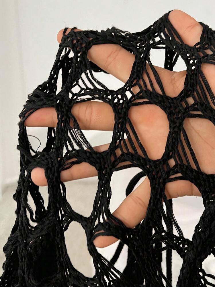 Plus Size Hollow Out Cover Up Summer