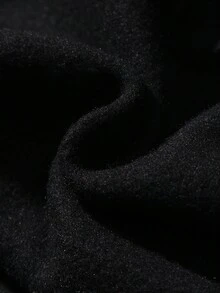 SHEIN Unity 标语印花保暖内衬运动衫 - 黑色 - 查看 6