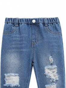Infant Boys' Multicolor Casual Tapered Jeans With Distressed Details - Multicolor - View 3