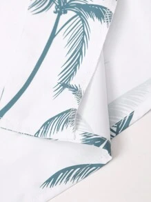 Manfinity RSRT Men's Tropical Plants Print Short Sleeve Shirt (random Cut) - White - View 6