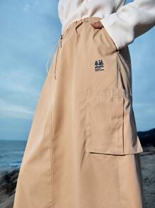 In My Nature Women's Drawstring Waist Cargo Pocket Outdoor Skirt