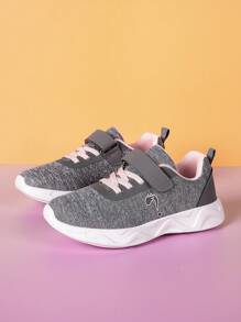 Kids Mesh Breathable Lightweight Hook And Loop Easy On/Off Running Sneakers