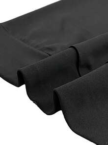 2pcs/Set New European And American Leopard Patchwork Zipper Baseball Collar Long Sleeve Top And Pants Set, Autumn/Winter - Black - View 4