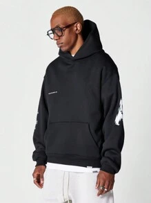 SUMWON Áo Hoodie Overhead Có In Hình Đồ Họa Brooklyn - màu đen - Xem 2