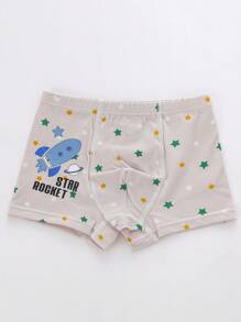 6入組3D印花無縫平口短褲，適用於青少年男孩 - 彩色 - 查看 4