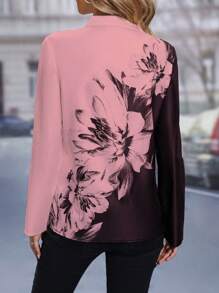 EMERY ROSE Chemise À Manches Longues Contrastée À Imprimé Floral Pour Femmes