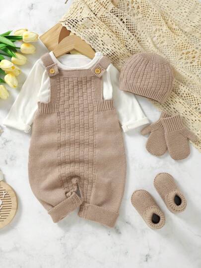 SHEIN Vintaside Kids 男嬰毛衣爬行服