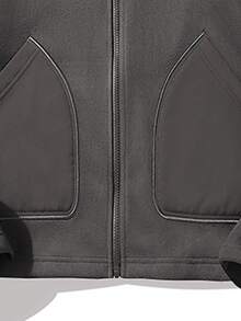 男士拉鍊前開休閒外套 - 綠色 - 查看 6