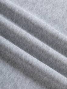 SHEIN EZwear Women's Plus Size Cow Print Crew Neck Fleece Sweatshirt - Light Grey - View 5