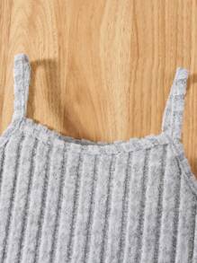 SHEIN Toddler Girls' Fresh & Cute Solid Color Cami Tops, 3pcs/set For Spring And Summer - Multicolor - View 6