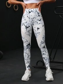 Powerista 女士扎染运动紧身裤瑜伽裤 - 彩色 - 查看 4