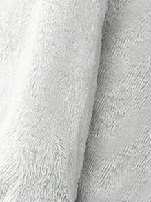 男款拼接棉袄,內裡貼毛絨線,前開拉鍊,棒球領設計,寬鬆版型 - 灰色 - 查看 3