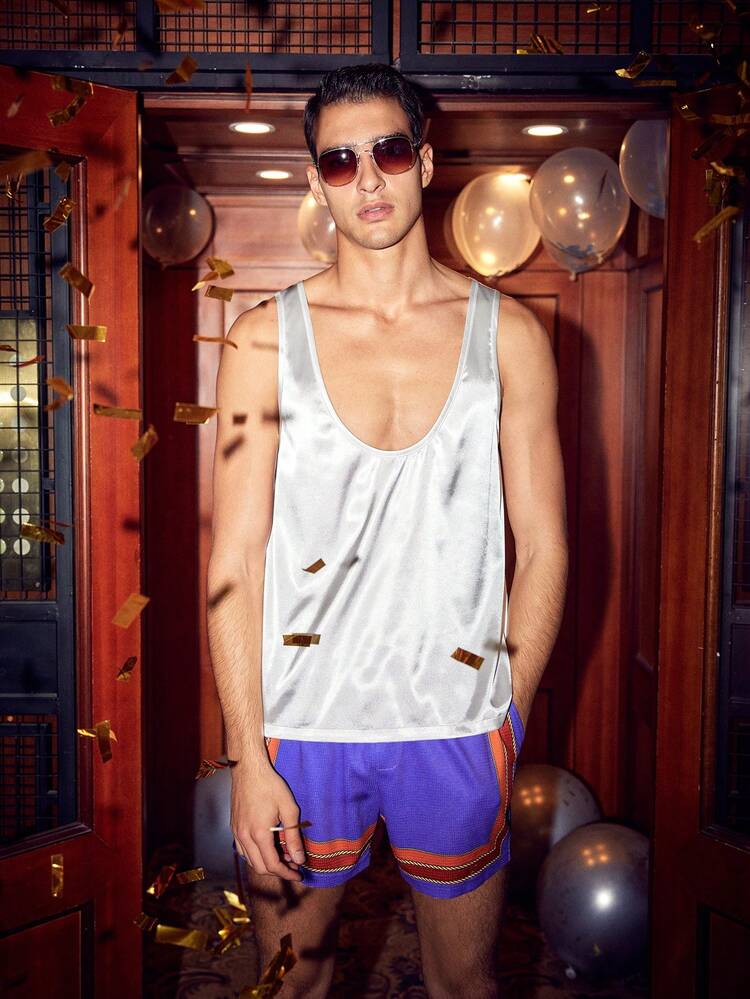 Men Solid Tank Top