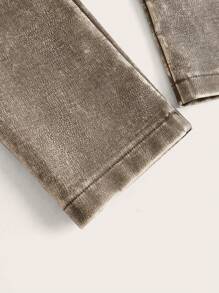 SHEIN ICON Women's Zippered Cropped Fall Clothes Women Jacket,Ladies Late Fall Casual Zipper Regular Sleeve Stand Collar Regular Fit Coffee Brown Plain Women Jackets,Casual Daily Wear