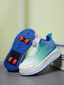 Boys' Upgraded Version Automatic Walking Shoes With 4 Wheels And Cool Design, Suitable For Four Seasons - Multicolor - View 2