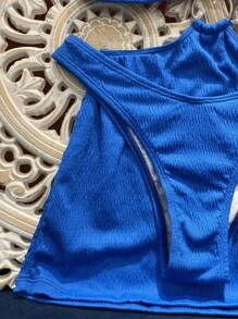 SHEIN Swim Tankini Set With Ring Cutout Details Carnival Summer