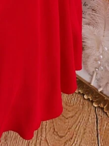 Girls' New Year Traditional Chinese Dress With Buckle - Red - View 5