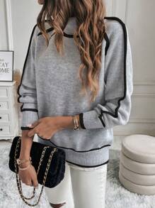 SHEIN LUNE 女式有領高領毛衣 - 彩色 - 查看 3