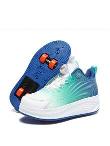 Boys' Upgraded Version Automatic Walking Shoes With 4 Wheels And Cool Design, Suitable For Four Seasons - Multicolor - View 5