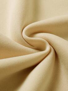 SHEIN EZwear 大尺寸卡通字母印花衛衣 - 杏色 - 查看 9