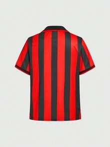 ROMWE 女士色塊條紋字母印花t恤 - 彩色 - 查看 8