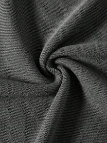 SHEIN Coolane 女錶情與標語印花連帽運動衫 - 深灰色 - 查看 5