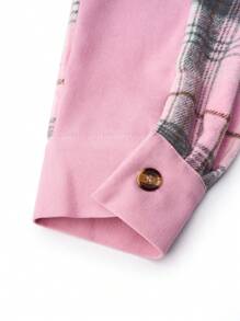 SHEIN LUNE Kích thước lớn Lưới Flip Túi mặt trước Áo sơ mi - Nhiều màu - Xem 5