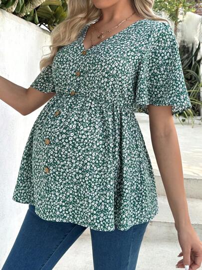 SHEIN Maternity Floral Shirt