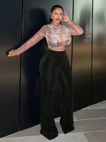 Slaydiva Pantalones De Cintura Elástica Para Mujer Talla Grande