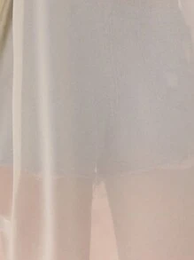 SHEIN LUNE Women's Long Drop Shoulder Shirt Fall Cloth For Women - Apricot - View 7