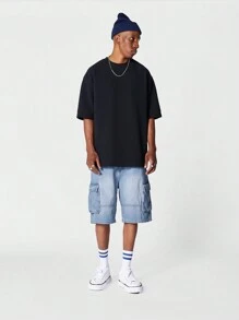 SUMWON Bermuda Cargo Denim Short