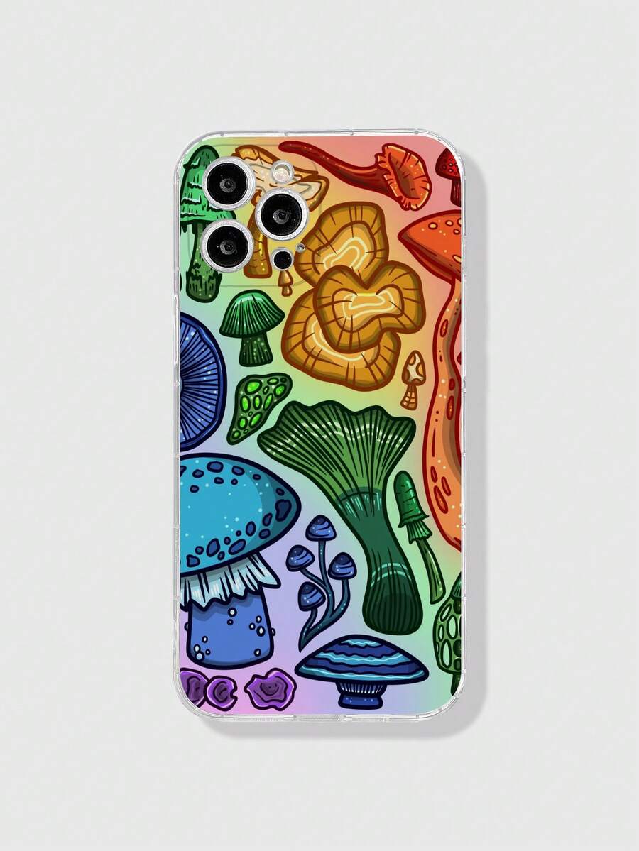 TarrynAnnIllustration 夢幻菇類彩繪透明手機殼 適用於iphone12 13 14系列手機殼保護套 - 彩色 - 查看 1
